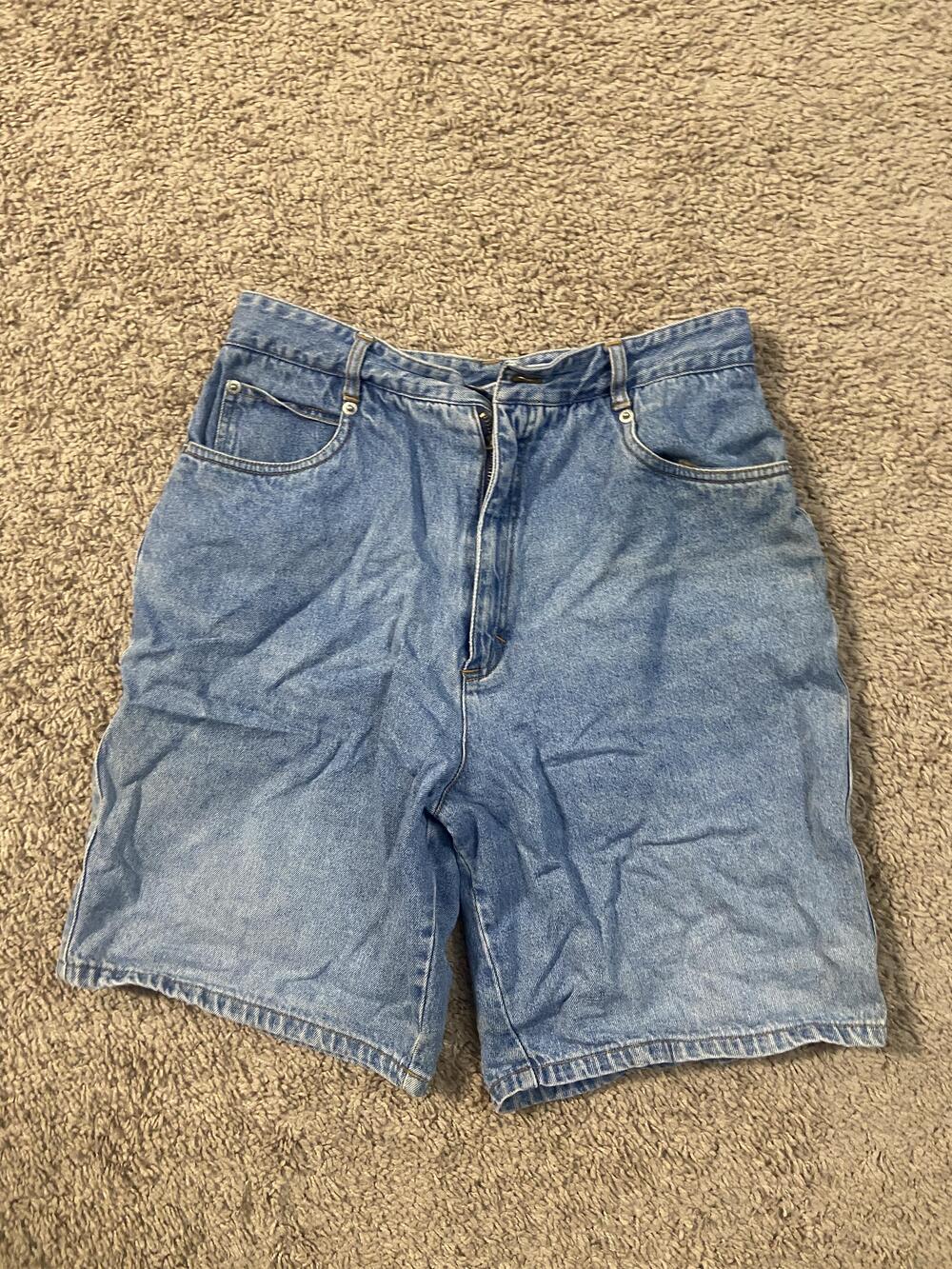 Mixit Denim Shorts Womens 11/12 Blue High Rise Jean Casual 5 Pocket Relaxed Fit